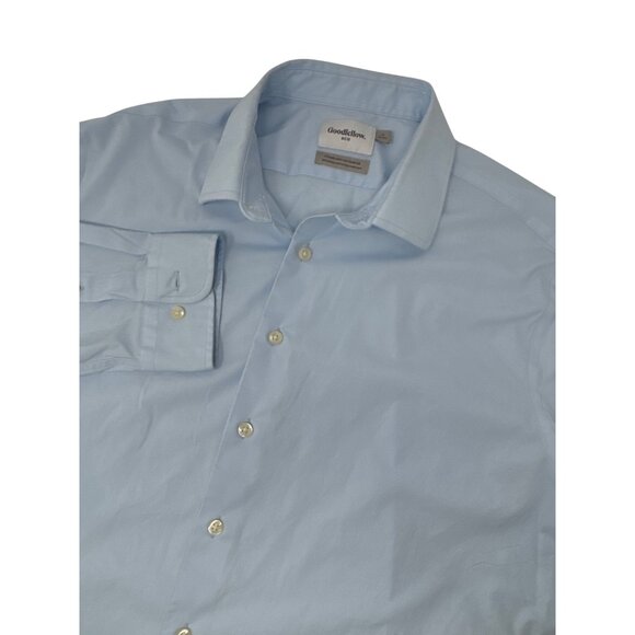Goodfellow & Co Mens Light Blue Standard Fit Button-Down Dress Shirt XL - Picture 1 of 4